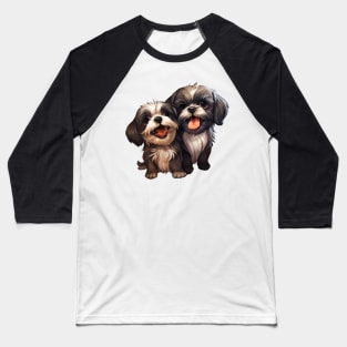 Puppy Pals: Shih Tzu Baseball T-Shirt